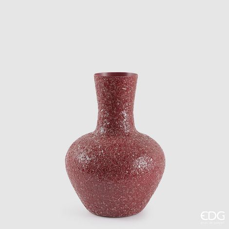 EDG Enzo De Gasperi Vaso Crackle Anfora H 38 Cm D 26 Cm Metallo Dark Pink (1/3)