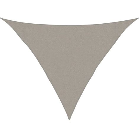 Voile d'ombrage  Voile de parasol 160 g/m² triangulaire gris clair 3x3x4,2 m PEHD