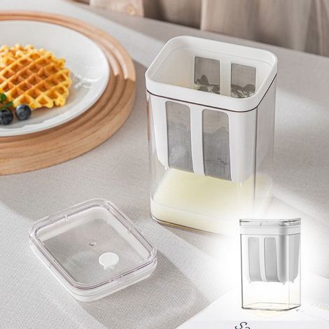 Filtre À Yaourt - Acier Inoxydable 304 - Séparation Efficace Du Sérum - Pour Fromage Ou Labneh - Capacité 1100 Ml (1/5)