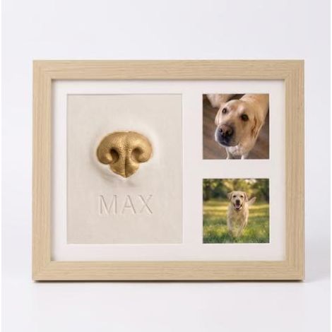 Neuer Erinnerungsfotorahmen mit Haustiernasenmotiv aus Holz, handgefertigt, Heimdekoration, Ornament - Stil C -