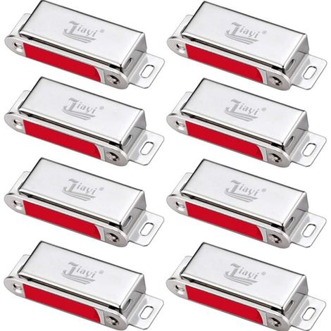 Jiayi Cabinet Magnets 8 pezzi Forte chiusura magnetica per porta 30 kg Tirare Chiusura magnetica per armadi Serrature Hardware Acciaio inossidabile Magneti per porta, 70 mm