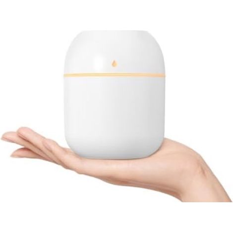 Mini-Luftbefeuchter für unterwegs – Leiser Ultraschall – 220 ml Fassungsvermögen – USB-Anschluss – Ideal für Auto, Schlafzimmer, Büro – Nachtlicht – Automatische Abschaltung – Pflanzenpflege (1/5)