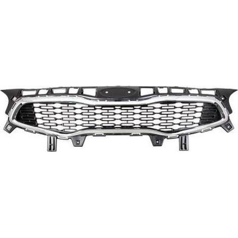 Grille de calandre avant noire brillante et chromée Kia Ceed 2 phase 2 2016-2018