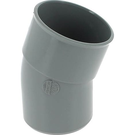 Nicoll – Coude PVC évacuation 20° mâle-femelle Ø80 – Raccord évacuation en PVC lisse – Circonférence femelle pour emboîtement facile