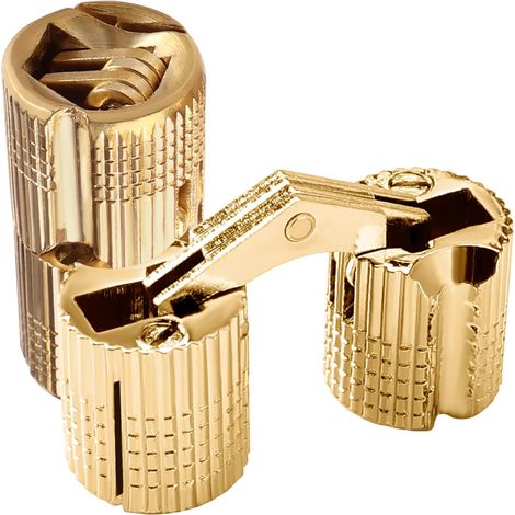 2 Pièces 16mm Charnière Invisible Laiton Tonneau, Charnière Laiton Caché Ouverture à 180° Angle, Charnières à Barillet Dissimulées, pour Boîtes à Cadeau Bijoux Bricolage (1/5)