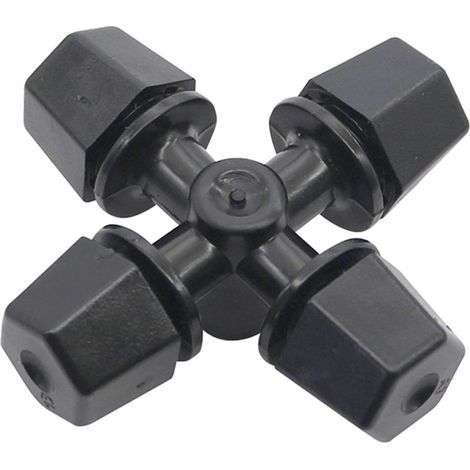 Cross-shaped spray nozzle, suitable for garden irrigation and water misting in agricultural greenhouses, 6 mm connection, 10 pieces per pack.--DTEKGAZ