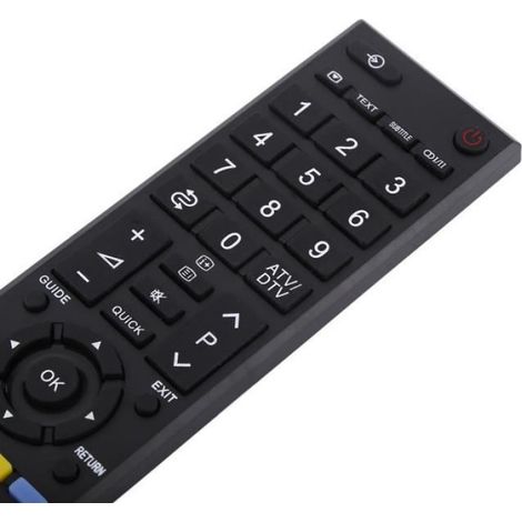 Télécommande - Pour Toshiba TV - Compatible RV700A RV600A RV550A 42SL700A 32SL700A 26SL700A 22SL700A 22AV700A - ABS Noir - 17.5 x 5 cm - 2 Piles AAA Non Inclues - 1 Pièce (1/4)