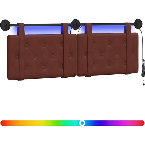 Maison Exclusive - Testiera sospesa Marrone Lucido PU Antico (1/5)