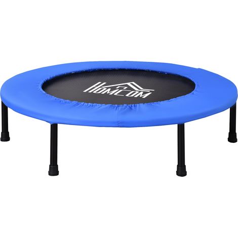 Trampolino Elastico Fitness Ø91 cm in Acciaio e PVC Nero e Blu (1/5)