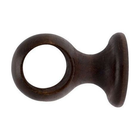 Support à illet réglable pour tringle 20 mm – Bois foncé – Installation rapide et discrète – Design élégant pour tous les intérieurs – Maisange