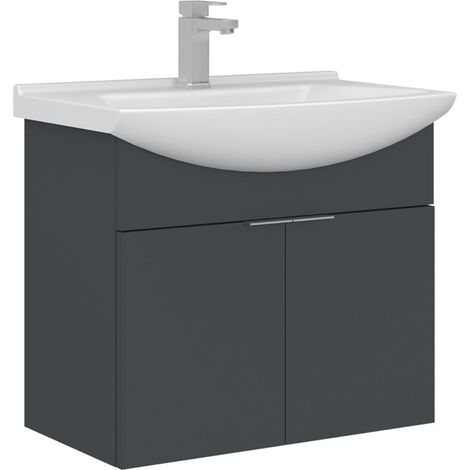 Meuble Vasque "Purus 65" - 65 x 50 x 58 cm - Matte Anthracite (1/3)