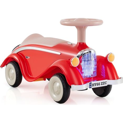 Auto per bambini con luci a LED e clacson, rossa