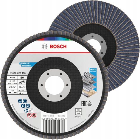 Bosch X451 Fächerschleifscheibe 125mm,T27,K80 (1/3)