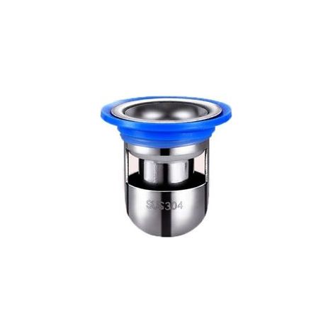 Bonde de sol en acier inoxydable, filtre de baignoire en forme de U, bonde de douche, récupérateur de cheveux anti-odeurs pour salle de bain, 39-46 mm (argent) (1/3)
