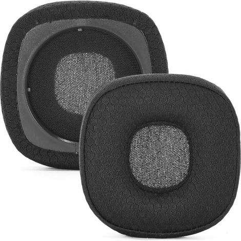 Lot de 2 coussinets d'oreille de rechange en maille noire compatibles avec les casques Marshall Major IV (1/5)