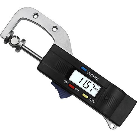 BRAVIX 1pcs Jauge d'épaisseur numérique précise 0-25.4 mm d'épaisseur, Jauge d'épaisseur avec écran LCD durable (1/5)