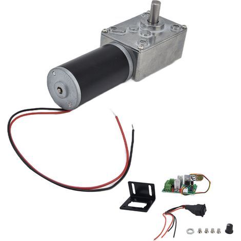 Moteur à engrenages à vis sans fin 12V CC 50RPM, arbre 8mm, accessoire de machine, réducteur de vitesse 5840-31ZY (1/5)