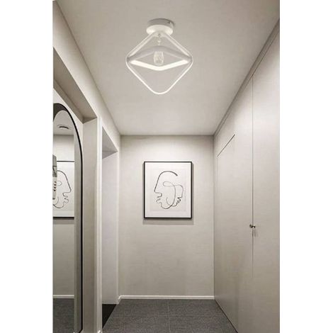 TrAdE Shop Traesio - Lampadario Led 25w Rombo Plafoniera Pendente Soffitto Luce 4000k 3000k 6500k Pn-03b - -Bianco Naturale -