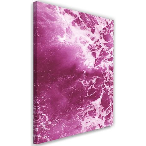 Tableau sur toile Abstraction Vague rose 40x60 (1/5)