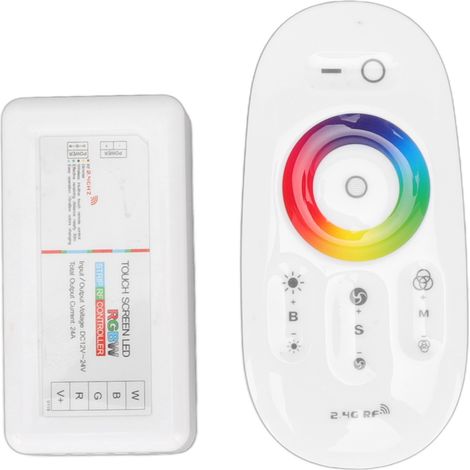 Interrupteur variateur tactile sans fil RF 2,4 GHz pour ruban LED RGBW 7 couleurs, contrôleur DC12 à 24 V