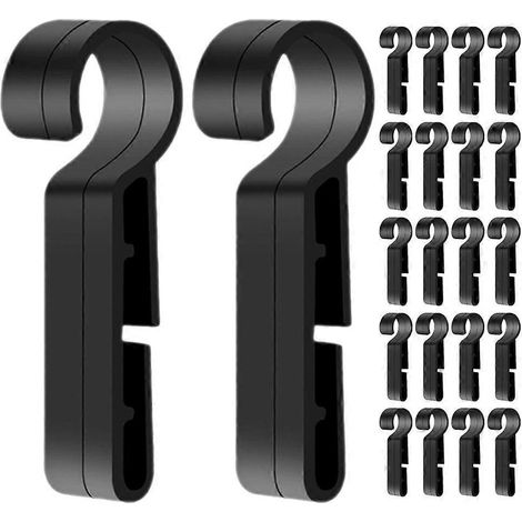 50 crochets pour lampe frontale, clips pour casque, clips de sécurité pour phares de protection, clips pour casque de chantier pour les travailleurs-4.60X1.50X1.00CM-Black