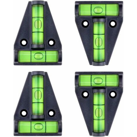 LaBlanc - Livella a bolla, piccola livella magnetica a forma di T con 2 bolle di livellamento. Set di 4 accessori per camper, stabilizzatori, telecamere o altri aggiornamenti per attrezzature