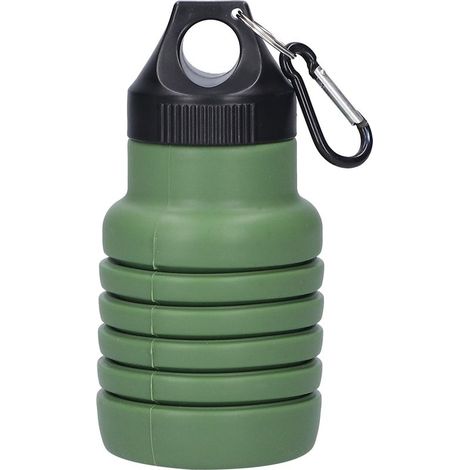 Bouteille d'eau pliable en silicone 500ml avec bouchon plastique, idéale pour le voyage et les activités outdoor (1/5)