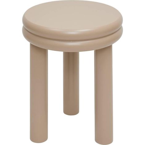 Table d'Appoint Ronde "Plump" 40cm Beige (1/3)