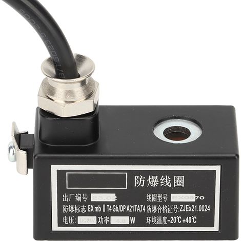 Bobine électromagnétique antidéflagrante CT4, excellente conductivité, pour distributeur pneumatique 4V310/4V210, 24V DC, 4,8W, forte fiabilité (1/5)