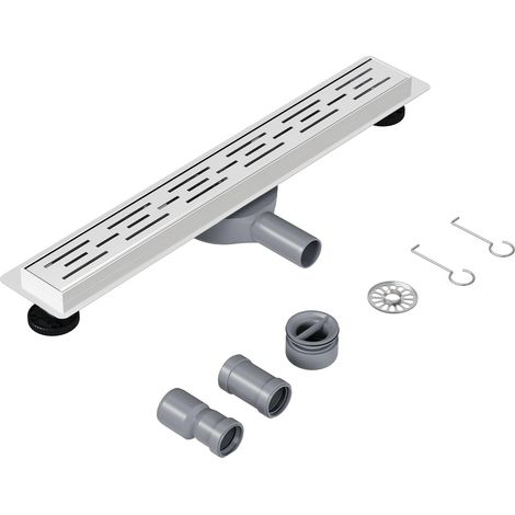 Caniveau de Douche Italienne 60cm Acier Inoxydable avec Siphon 360°, Odeur et Filtre de Cheveux pour Salle de Bain, Extérieur (1/5)