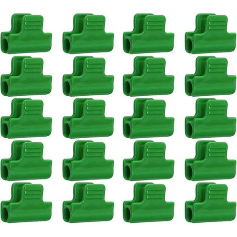 Fissaggi per serra, 20 clip di fissaggio per film da serra, in plastica laminata, clip per capanni, striscioni, telai e teli di copertura, diametro 11 mm - Crezuo