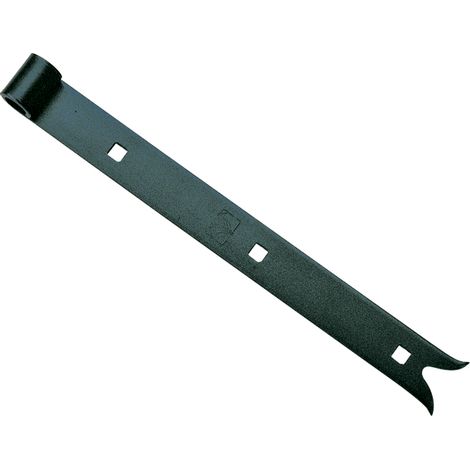 Penture queue de carpe - Décor : Noir - Diamètre œil : 14 mm - Longueur : 400 mm - Matériau : Acier - Section : 35 x 4 mm - ITAR