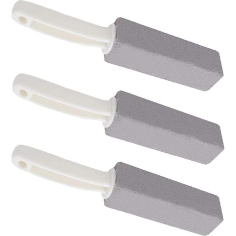 Brosse de toilette en pierre ponce - Lot de 3 blanches (1/5)