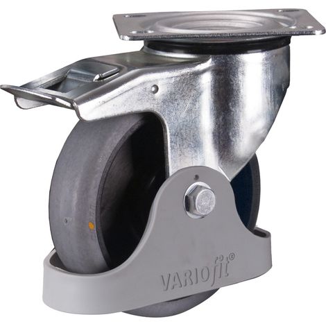 VARIOfit Bremsrolle 160 x 40 mm grau elektrisch leitfähig (1/3)