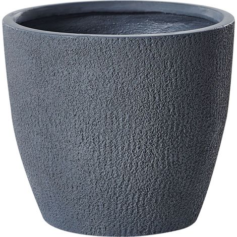 Vaso da fiori in argilla grigio 46 x 46 x 46 cm Kannia