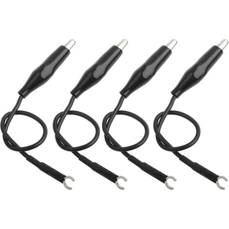 Lot de 4 câbles de masse pour sonde d'oscilloscope avec pince - Accessoires pour oscilloscope (1/5)