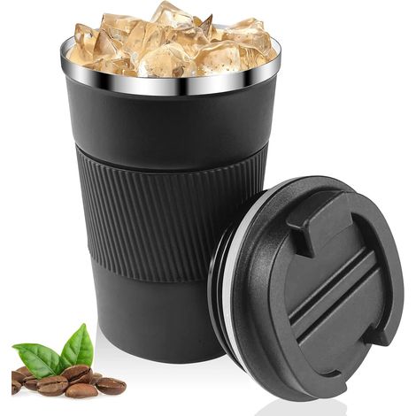 1 Mug Isotherme Acier Inoxydable 304,Couvercle Étanche,Silicone Antidérapant,Voyage Bureau (1/5)