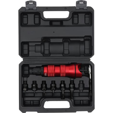 Kit d'outils pour écrous à rivet, embouts polyvalents, construction durable, noir (1/2)