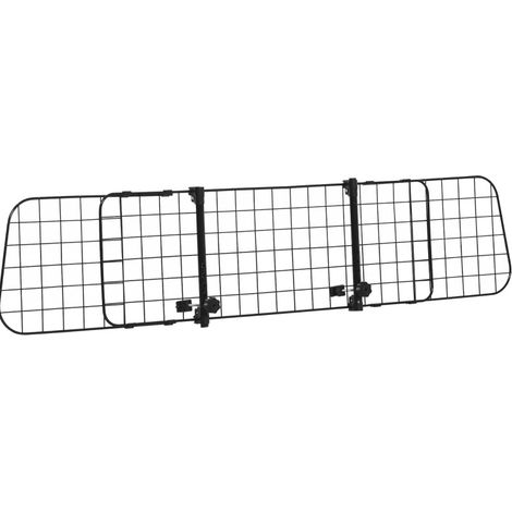 Barriera per cani auto universale regolabile 91-152 x 30 cm metallo nero