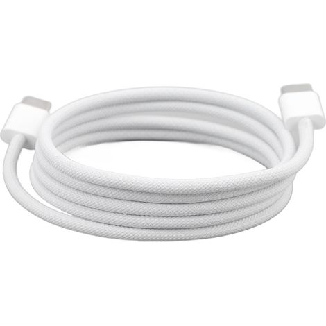 Câble de charge USB-C vers USB-C 60 W 3 A en nylon, 1 m (3,3 pi), compatible avec les appareils iOS 15, 15 Pro, 15 Plus, 15 Pro Max, MacBook Pro, iPad Pro et MacBook Air. (1/5)