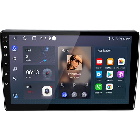 Hexinex Autoradio Android 15 de 9 pouces 2+64 Go avec carPlay GPS RDS FM commandes au volant et Wi-Fi pour VW Polo 9N 2004–2010 (1/5)