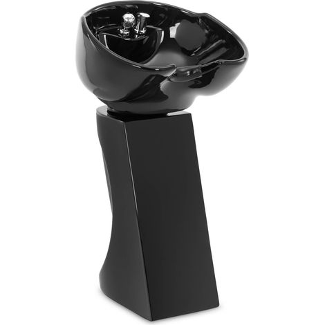 Bac à shampoing - physa - Lavabo en céramique - Socle : fibre de verre - Noir (1/5)