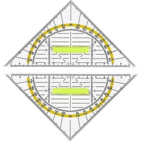 Triangles Géométriques de 16 cm, paquet de 2, pour Les étudiants, Bureaux, Designers, Peintres, etc. (1/5)