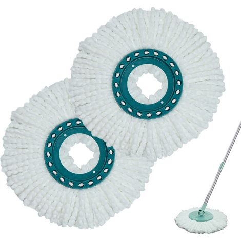 Compatible avec les têtes de rechange pour balais à franges rotatifs Leifheit/Lifi et les lingettes de rechange en microfibre. (1/5)
