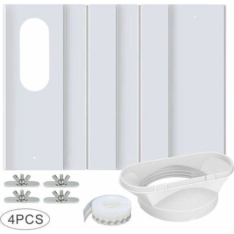 Kit fenêtre climatiseur portable – Panneau PVC renforcé réglable – Avec coupleur universel – Pour tuyau 16 cm (1/5)