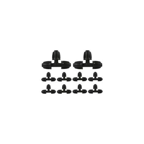 10 Pièces Connecteurs en T pour Système d'Irrigation Goutte à Goutte, Adaptateurs de Robinet en Plastique Durable 13mm 1/2", pour Jardinage, Agriculture et Serres (1/5)
