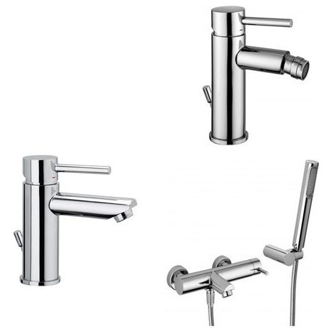 Composizione Stick, miscelatori lavabo, bidet e vasca in ottone (1/4)