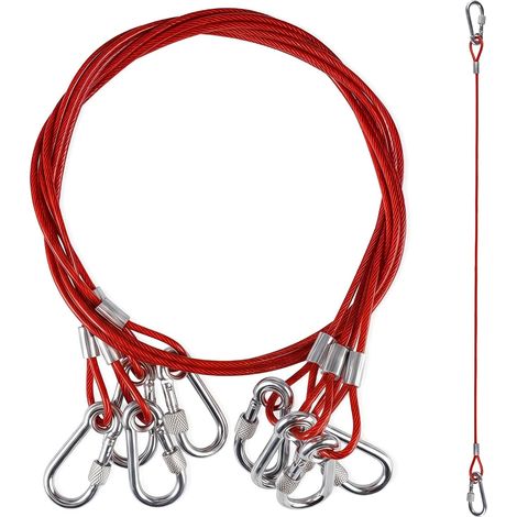 4 Pieces Trailer Pull Ropes, 1 Metre Heavy Duty Break Cable (1/5)