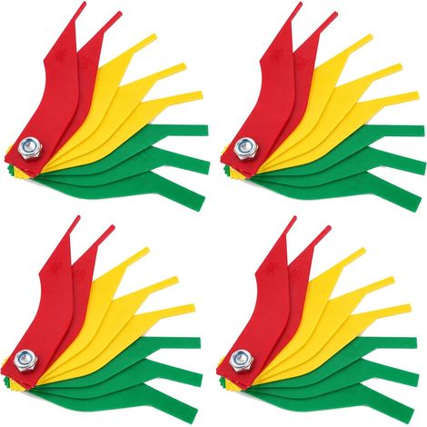 4Pcs Jauge d'Épaisseur Plaquette de Frein, Outil de Mesure Plaquettes de Frein Pliableavec Code Couleur, Jeu de Calibres d'Usure Métrique et SAE Outil Automobile pour Disques et Tambours (1/5)