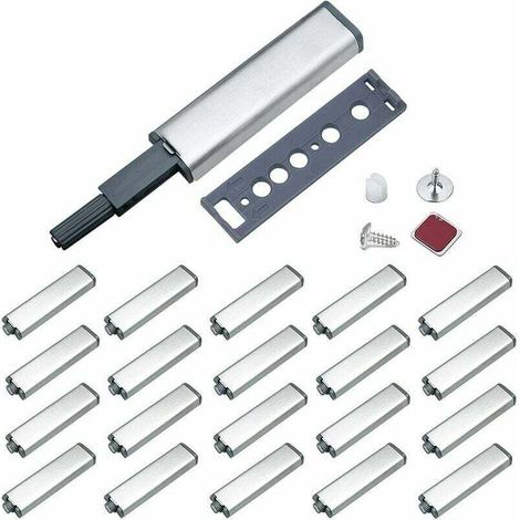 Magnetischer Schiebetürverschluss für Schränke, Jiayi Metall-Magnet-Schranktürdrücker, Magnetverschluss für Schranktüren, Schiebetürsystem, Schubladendämpfer (20 Stück)